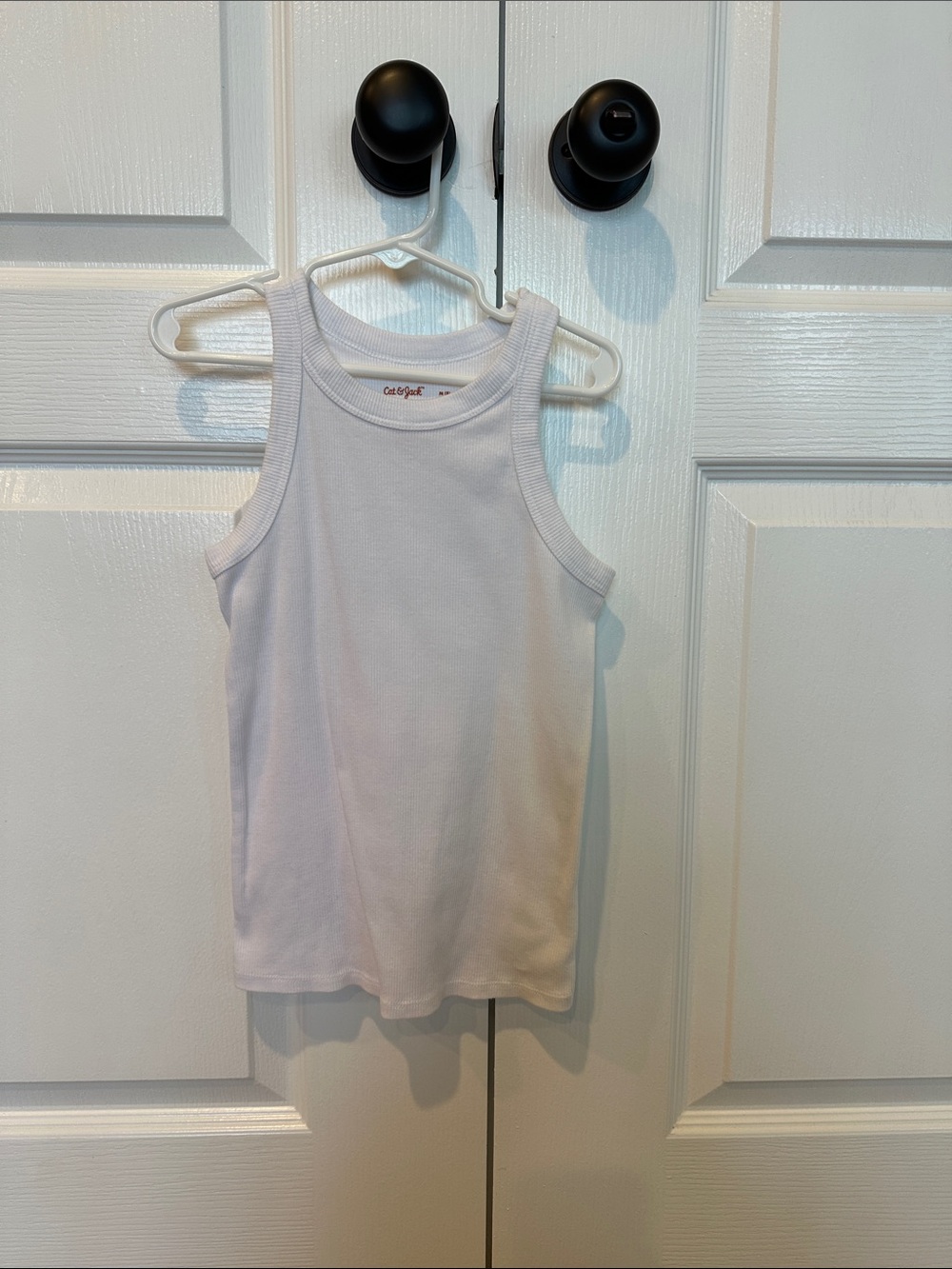 Cat & Jack M8 White Ribbed Girls' Tank Top